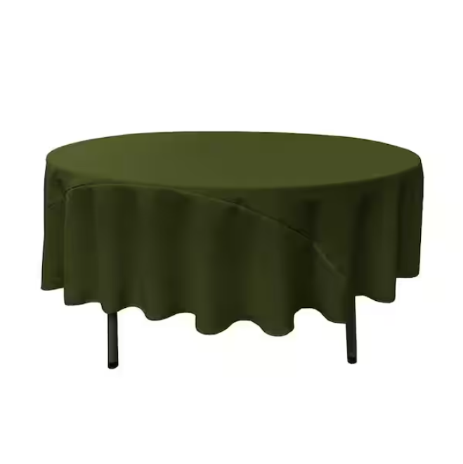 Olive Green Tablecloth 90 rounds