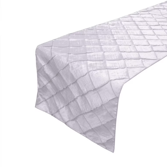 White Pintuck Table Runner