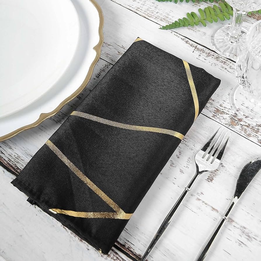 Gold & Black Napkins